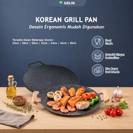 GRLIN Grill Pan BBQ Non-Stick Grill Pan 30cm-38cm Multipurpose Non-Stick Round Pan