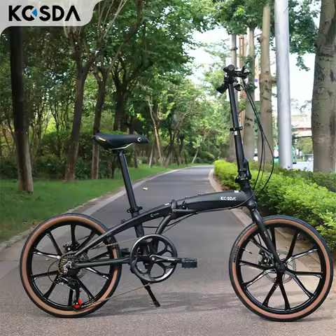 Kosda 20 inch Folding Bike 7-speed Aluminium Alloy Bike Frame Disc Brake Lightweight Portable Adult 