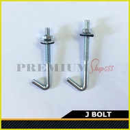 ⛅ 50/100/200pcs J Roof Bolt Set with Nut Rubber Bonded Washer Screw 2-1/2" 3" J bolt roofing