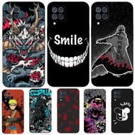 case For Samsung Galaxy M62 F62 4G Case Silicon Phone Back Cover Soft black tpu m625 Smiley
