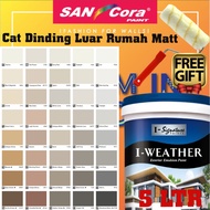 5 LITER SANCORA I WEATHER EXTERIOR  WALL PAINT MATT CAT DINDING LUAR RUMAH TAK KILAT  ( JOTUN COLOUR - PAGE C)