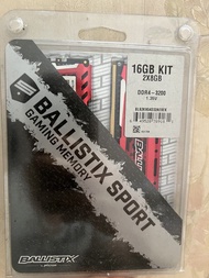 Crucial Ballistix Sport 16GB (2x8GB) DDR4-3200 記憶體