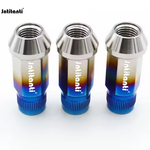 Jntitanti Gr5 titanium Wheel Nut M14x1.5x45mm Closed End Cone Seat SW for Toyoto,Mazda,Honda,Tesla e