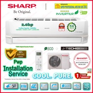 ((Pwp Installation)) Sharp 2.0hp J-Tech Inverter Air Conditioner AHX18BED &amp; AUX18BED 2.0hp R32 Standard Inverter Air Conditioner ((5 Star Energy Saving))