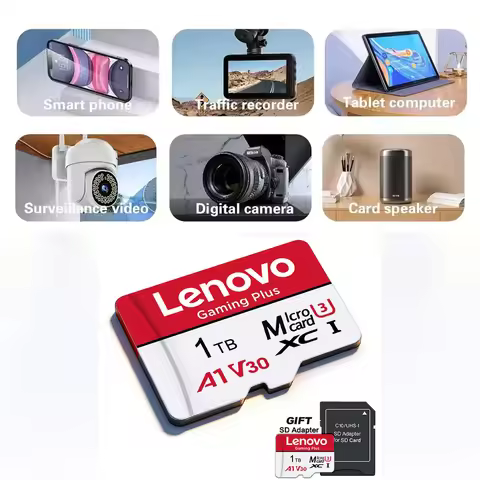 Lenovo SD Card 1TB High Speed Micro SD Card for Nintendo Switch 512GB 256GB 128GB U3 V30 Stable Perf