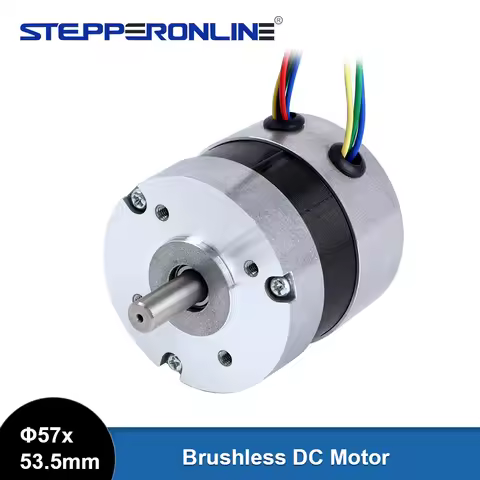STEPPERONLINE Nema 23 BLDC Motor 57 Brushless DC Motor 24V 4000RPM 0.16Nm 67W 4.1A Ф57x53.5mm CNC