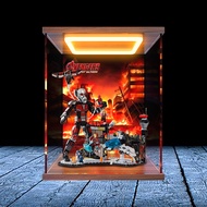 [Transparent Display Box] Suitable for Lego Captain America 76314 Civil Combat Scene Model Back Ligh