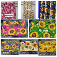 sunflower ring curtain geena fabric 1pc 5ft,6ft, standard,7ft,8ft