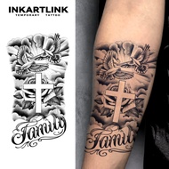Inkartlink Cross & Dove Waterproof 15 Days, Temporary Henna Tattoo, Fake Tattoos, Semi Permanent Mag
