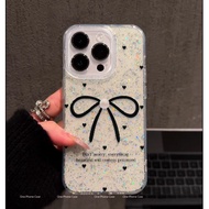 Compatible With iPhone 16 Pro Max 15 13 11 Clear Glitter Phone Case GTSF002+GS3