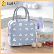 SUER Lunch Bag for Women, Small Large Capacity Lunch Box Lunch Bag, Printed Leakproof Reusable Lunch Tote Bags for Work Office Picnic, or Travel
