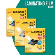 PROMO-10pcs QUAFF Laminating Film A4  Short & Long size 125microns - 250microns