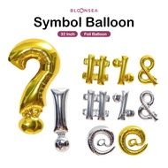 32 Inch Symbol Balloon Foil And & Alias @ Percentage % Exclamation  Hashtag # Question Mark ? Alphab