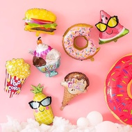 Donut Balloon Ice Cream Balloon Fruit Balloon Vegetable Balloon Birthday Balloon Aluminum Film Ballo