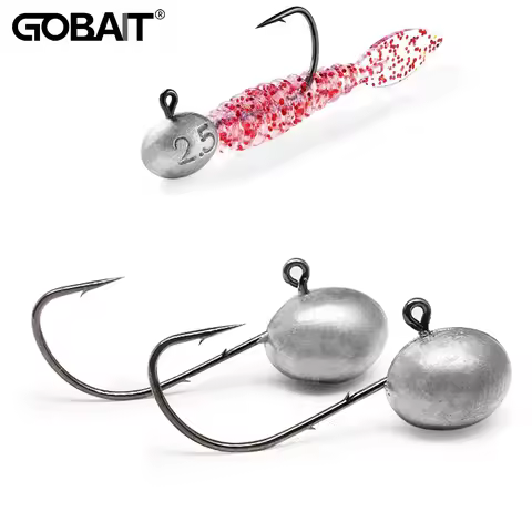 5PCS Jig Head Hook 1.5g 2.5g 3.5g 4.5g 5.5g 6.5g High Strength Angle Sharp Root Double Barbed Gear L