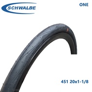 SALE" ยางนอก SCHWALBE ONE 20x1 1/8 (451) ขอบลวด สีดำ และขอบแก้ว Bicycle อุปกรณ์จักรยาน อะไหล่จักรยาน ชิ้นส่วนจักรยาน ชิ้นส่วน อะไหล่ อุปกรณ์ จักรยาน