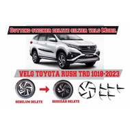 TOYOTA DELETE SILVER RIM STICKER RUSHTOYOTA/ CUTTING STICKER CAR RIM RUSH 2018-2023TOYOTA