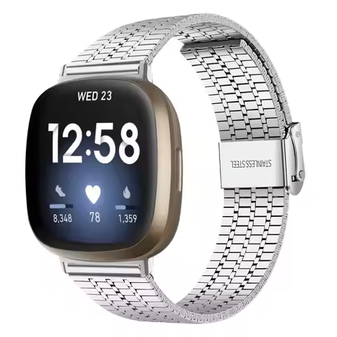 Stainless Steel Strap for Fitbit Versa 3 4 /Fitbit Sense Watch Band Bracelet Replacement Wristband A