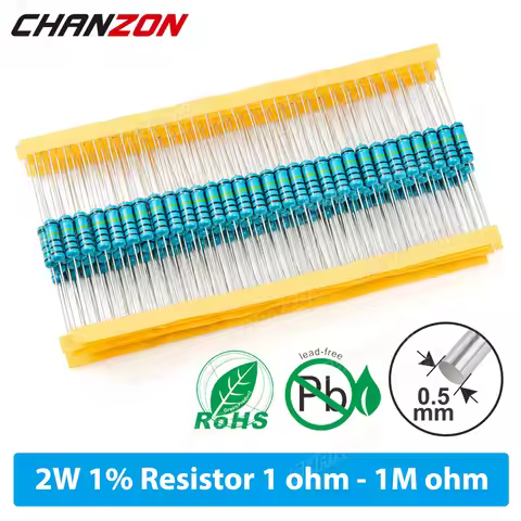 2W 1% High Precision Metal Film Resistor Kit 0.1 3.9 4.7 10 47 100 470 1K 4.7K 47K Ohm 2 W Watt Fixe