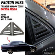 2PC PROTON WIRA CARBON WINDOW COVER Rear Side Mirror Louvers Protector Pelindung Cermin Tingkap Kereta wira aeroback se