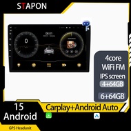 STAPON 9inch 6+64G 4+64G Android15 carplay android auto ips voice command 2din STEREO car android he