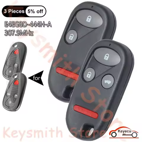 KEYECU 3 4 Buttons 307.9MHz for Acura CL RL TL MDX 2001-2006 Auto Modified Remote Control Key Fob FC