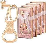 24 Packs 70th Bottle Opener, Gifts for 70th Birthday Party Favors, 70th Wedding Anniversary Party Re