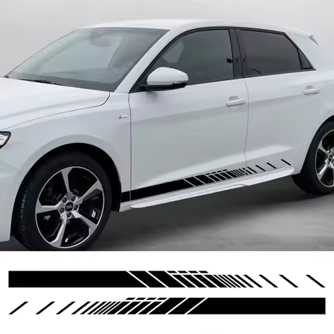 Car Racing Stripes Door Sticker Vinyl Decal Trims Auto Accessories For Audi A1 8X GB GBA Sportback Q