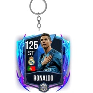 Ronaldo card Keychain Football Card