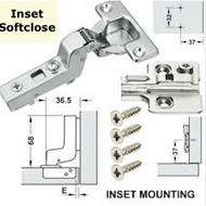 Hafele Concealed (SOFT CLOSE) Hinge Cabinet 4 Holes Full Overlay / Half Overlay/ Inset (Pair)