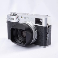 X100V Lightweight Metal Screw-in Lens Hood Lens Cap for Fujifilm X100V X100VI Square Camera Lens Hoo