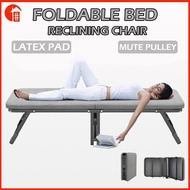 Foldable Bed Upgraded Latex Mattress Simple Office Rest Bed Household Portable Foldable Bed