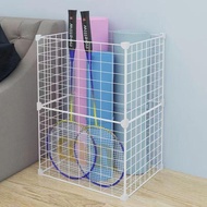 🔥Wrought Iron Grid Storage Basket Basketball Yoga Mat Badminton Racket Racket Sporting Goods Dirty C