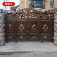 Pintu masuk vila seni aluminium, pagar dua pintu halaman, pagar komuniti aloi aluminium, masuk rumah