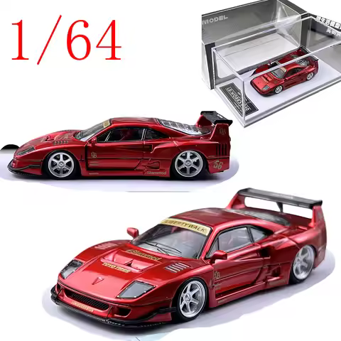DM Model Diecast 1/64 Scale Ferrari F40 Supercar Model Alloy Ferrari F40 Racing Car Model Scene Disp