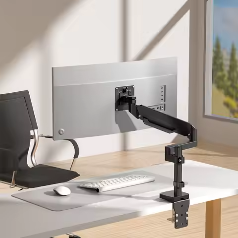 17-49 Inch Ultrawide Monitor Arm 15KG Screens, Aluminum Heavy-Duty Gas Spring Single Curved Screen A