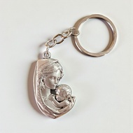 GANTUNGAN Our Lady Silver Italy Keychain