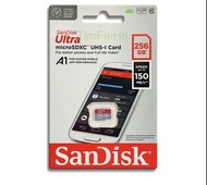 SANDISK MICROSD 256gb Card Ultra UHS-I 150mb/s 手機switch監控器ipcam車cam備份豆腐記憶卡 micro sd 256gb SWITCH IPCAM Qubii carcam memory microsd card 256 GB香港行貨2023版