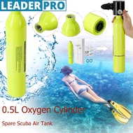 0.5L Mini Spare Scuba Air Tank Diving Equipment Cylinder Breathing Bottle Underwater Tank Swim Pump