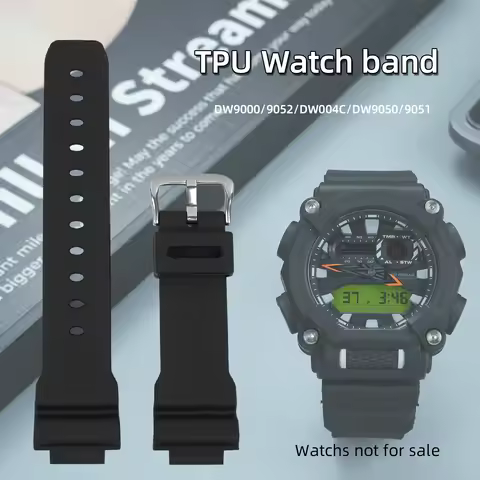 For Casio G-SHOCK 1659 DW-9052/9050/9051/9000 sports waterproof TPU watchband 3299 DW5600 GW-B5600 w