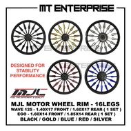 FREE AUTOSOL 1 PC - MJL Original Wheel Rim 16 LEGS ( SET ) - WAVE125 / EGO / EGO S