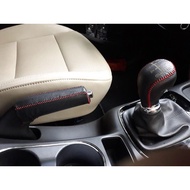 Gear Lever Cover, Brake Handle Cover for KIA RIO, CERATO, K3, SORENTO, RONDO... Handmade cowhide FLO