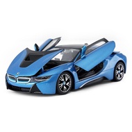 1:24 BMW I8 Sports Car Alloy Car Model Diecast Toy Vehicles High Simulation Metal Toy Car Model Coll