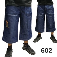 He7 celana jeans jorts loose straight wide pants borju y2k big pocket