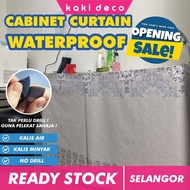 KakiDeco Vintage Cabinet Curtain Kitchen Skirting Dapur Langsir Kabinet Sinki Vecro