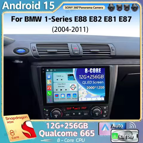 Android 15 For BMW 1-Series E88 E82 E81 E87 2004 - 2011 2K QLED Android Car Radio Multimedia Video P