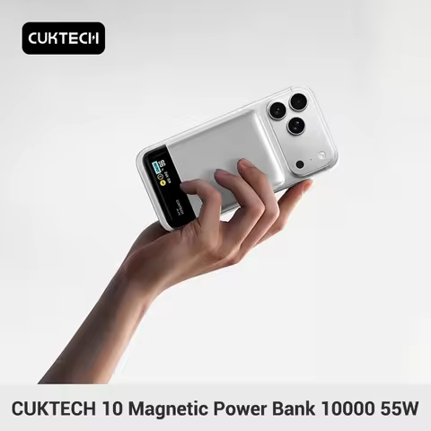 CUKTECH Magnetic Power Bank 10000 55W WPB100P TFT Screen 7.5W Wireless Charging Powerbank Safe Charg