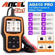 ANCEL AD410 PRO Car Diagnostic Tools Code Reader + Battery Test Live Data Check Engine With Full OBD