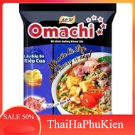 (Combo of 10 packs) omachi Noodles with Beef and Crab, Delicious Spicy and Sour Shrimp