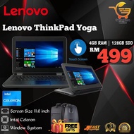 Lenovo ThinkPad Yoga Touch Screen / Celeron / 4GB RAM / 128GB SSD Laptop Notebook